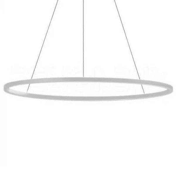 Ellisse Minor Pendant Light Lighting NEMO Polished Aluminum Uplight 3000K - Soft White