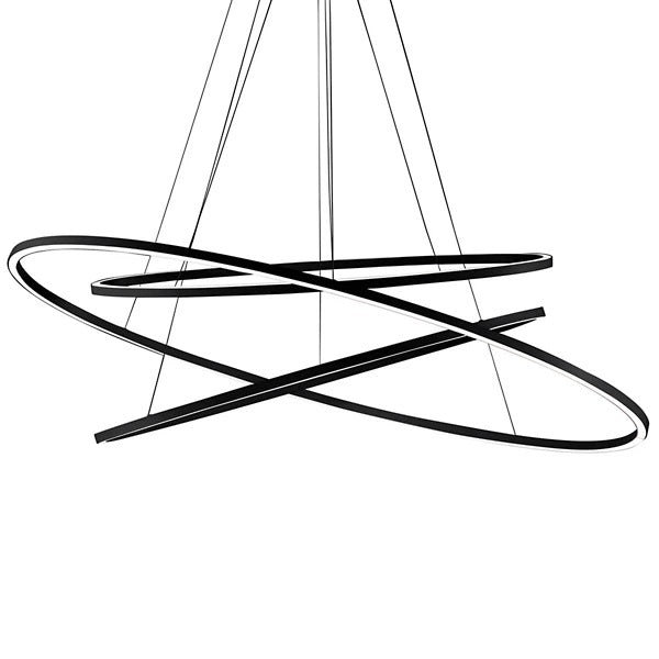 Ellisse Triple Pendant Light Lighting NEMO Black 3000K - Soft White