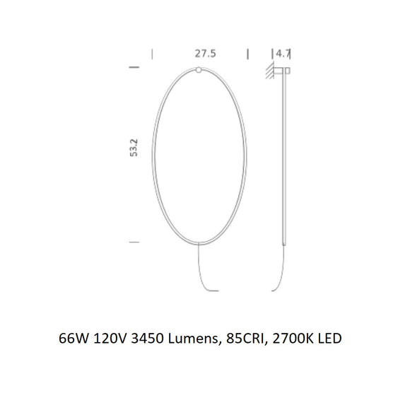 Ellisse Wall Sconce Wall Light Fixtures NEMO