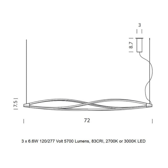 In the Wind Horizontal Pendant Light NEMO