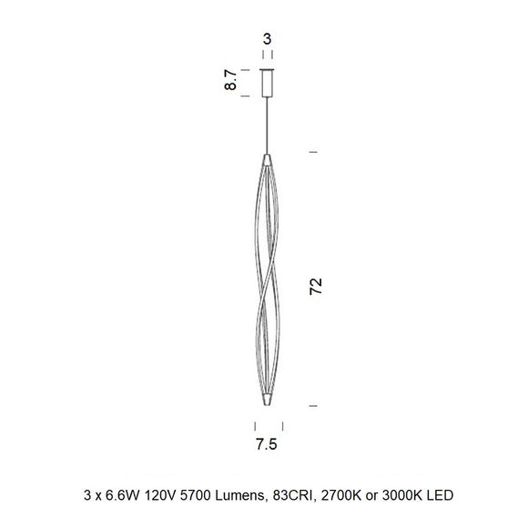 In the Wind Vertical Pendant Light Lighting NEMO