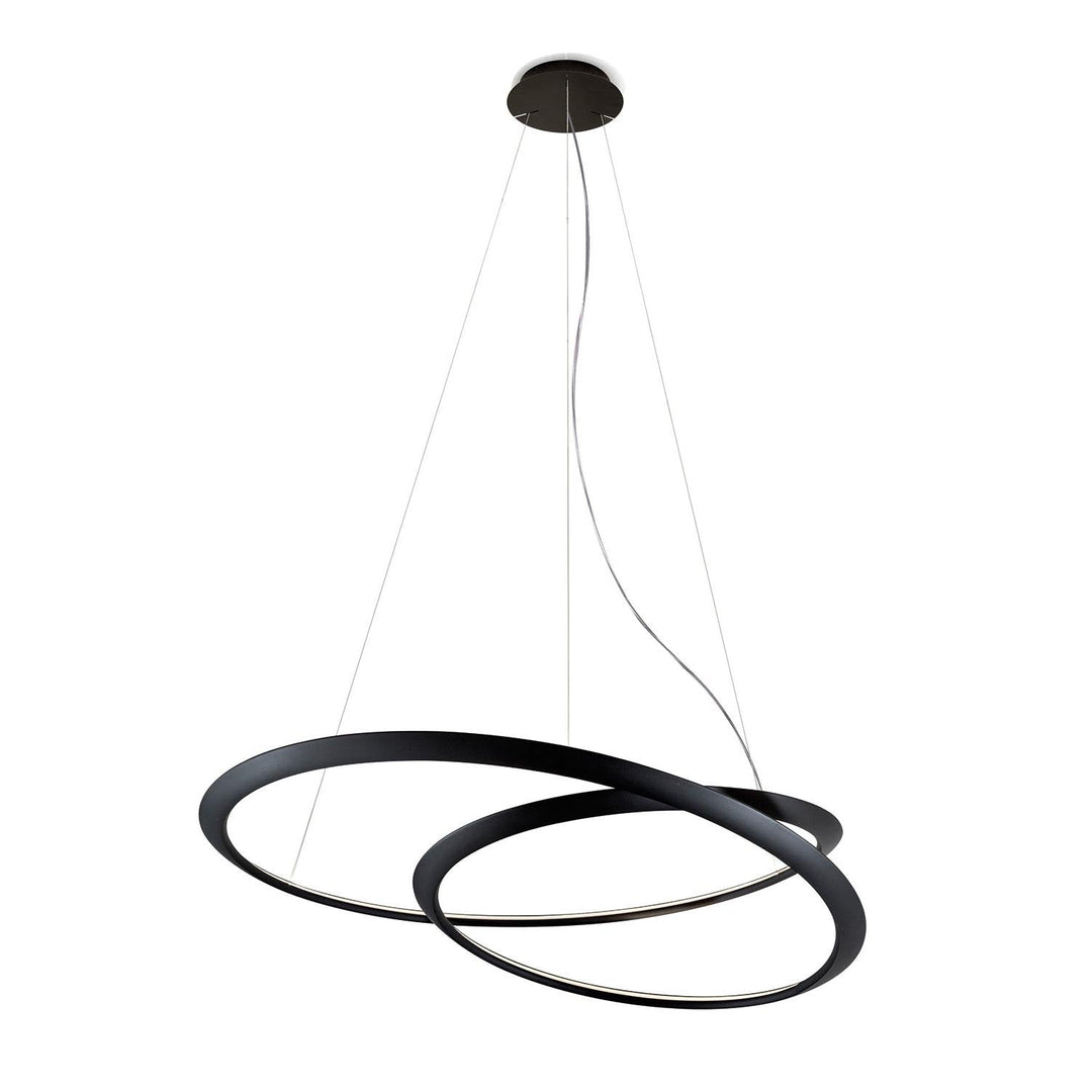Kepler Pendant Light Lighting NEMO Black Large: 43.3 in width Uplight / 2700K - Warm White