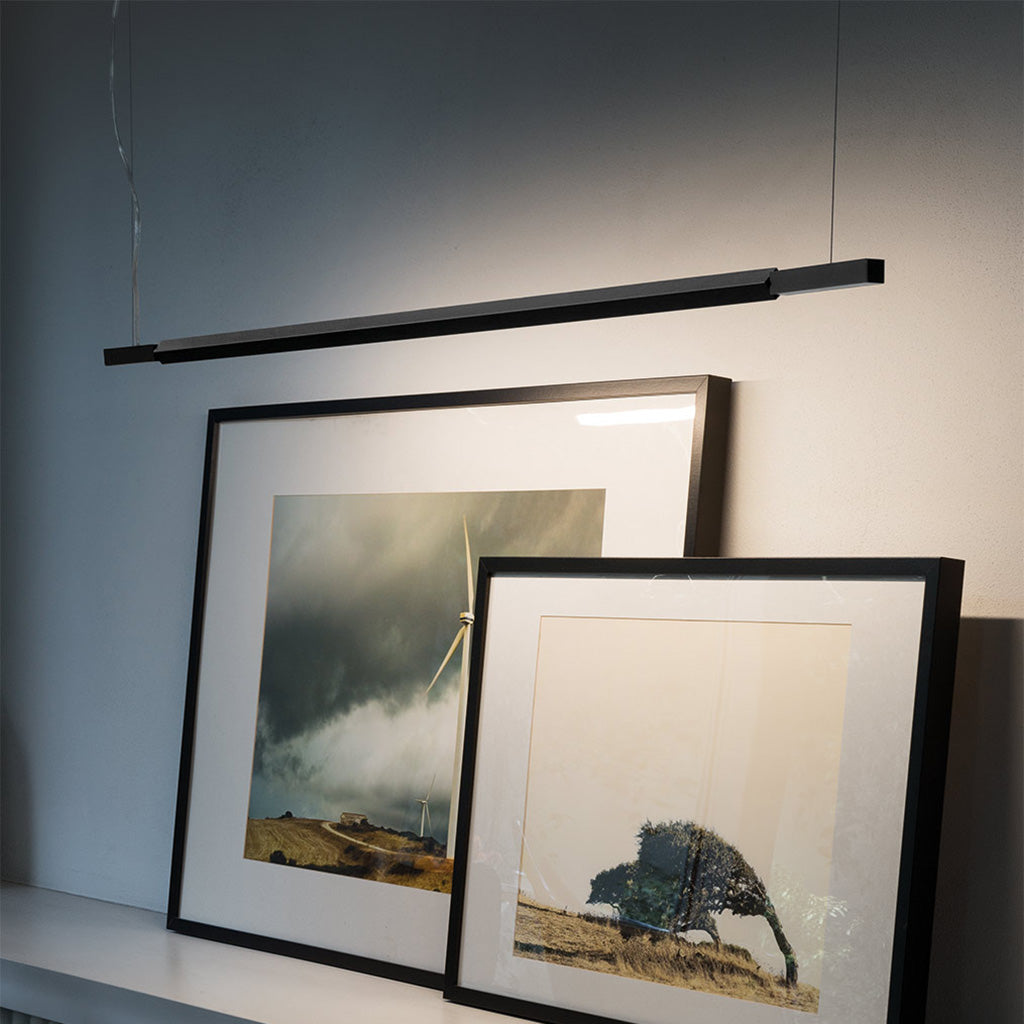 Linescapes Pendant Light NEMO Black Small: 51.2 in width 3000K - Soft White