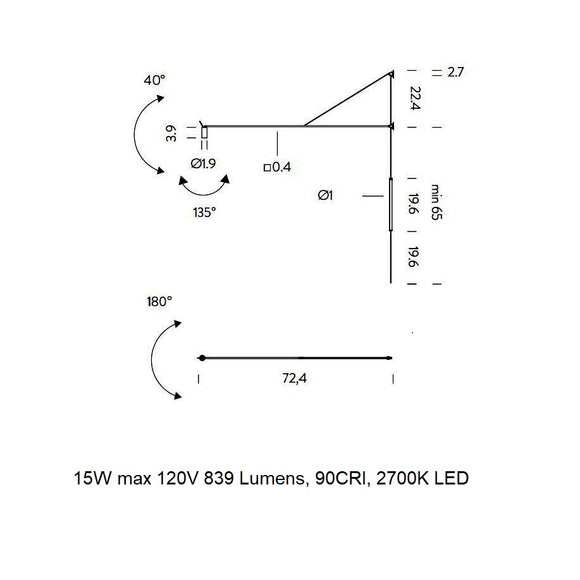Swan LED Wall Sconce Wall Light Fixtures NEMO