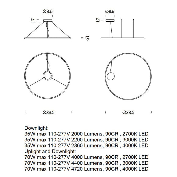 Zirkol Circle LED Pendant Light Lighting NEMO