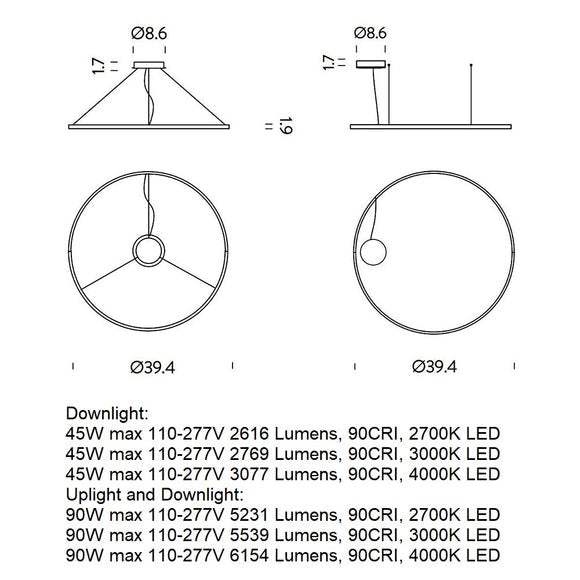 Zirkol Circle LED Pendant Light Lighting NEMO