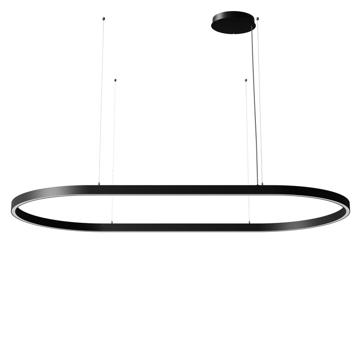Zirkol Oval LED Pendant Light Lighting NEMO Black Small: 78.7 in W x 39.4 in D 2700K - Warm White