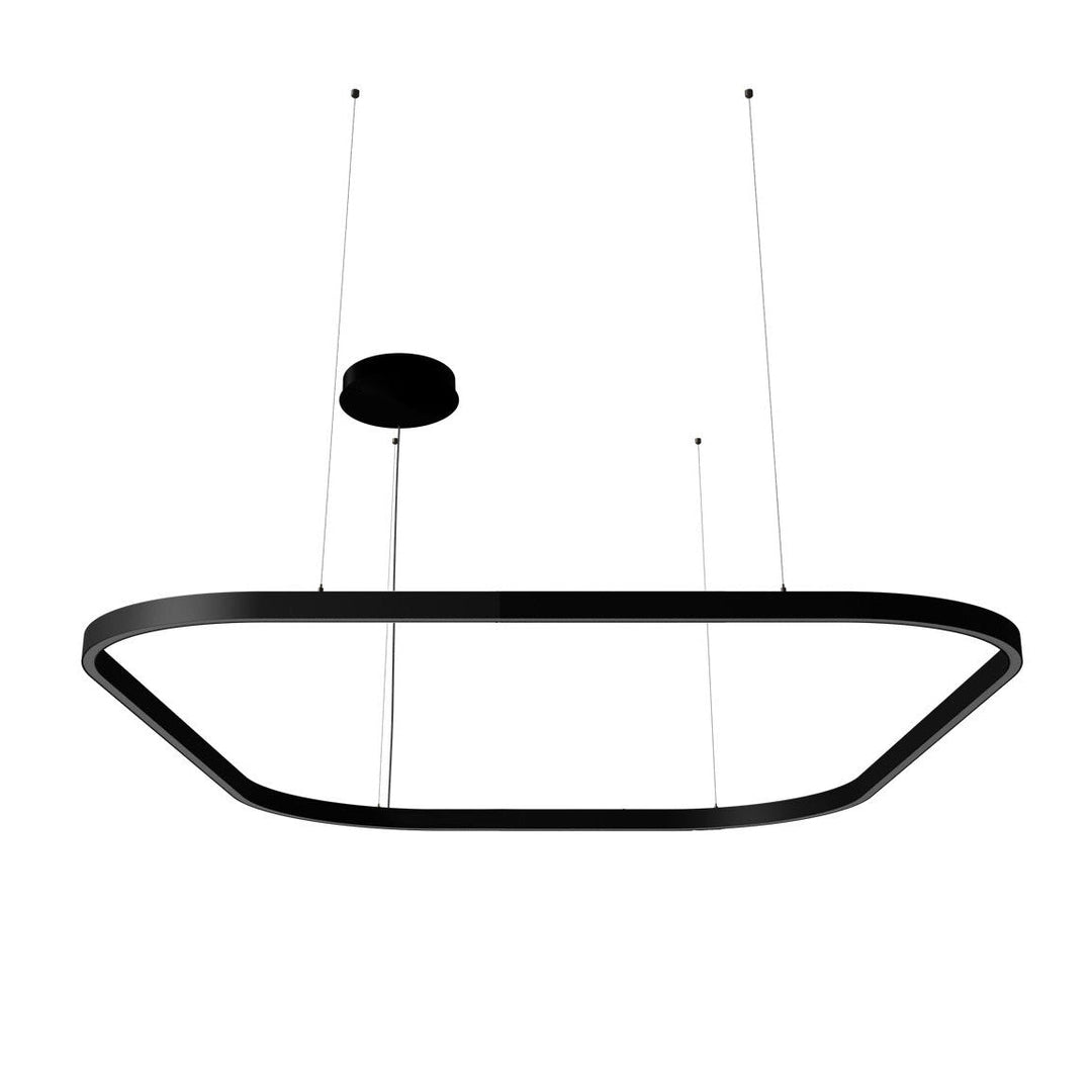 Zirkol Square LED Pendant Light Lighting NEMO Black Small: 59 in width 2700K - Warm White