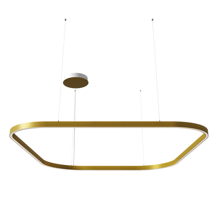 Zirkol Square LED Pendant Light Lighting NEMO Gold Small: 59 in width 2700K - Warm White