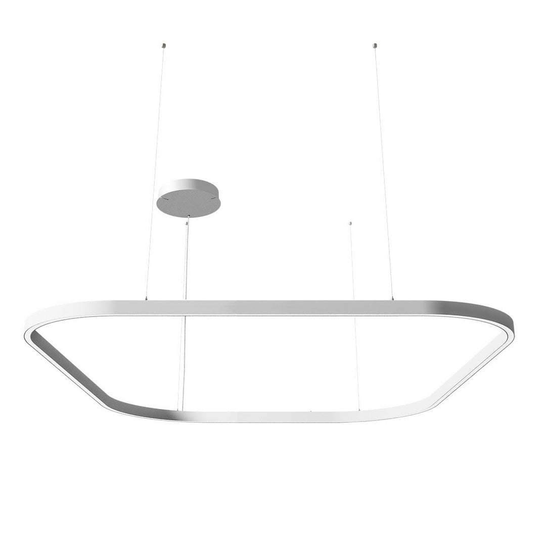 Zirkol Square LED Pendant Light Lighting NEMO White Small: 59 in width 2700K - Warm White