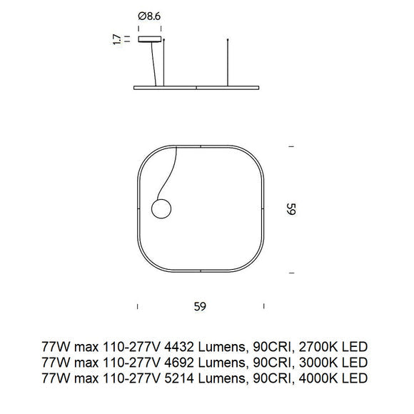 Zirkol Square LED Pendant Light Lighting NEMO