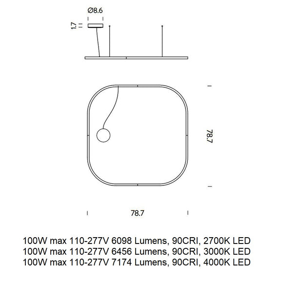 Zirkol Square LED Pendant Light Lighting NEMO