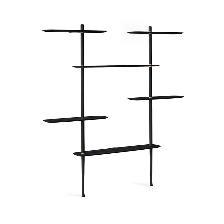 Axis Shelving Bookcases & Standing Shelves Nomon Black Ash 2 Vertical Axes