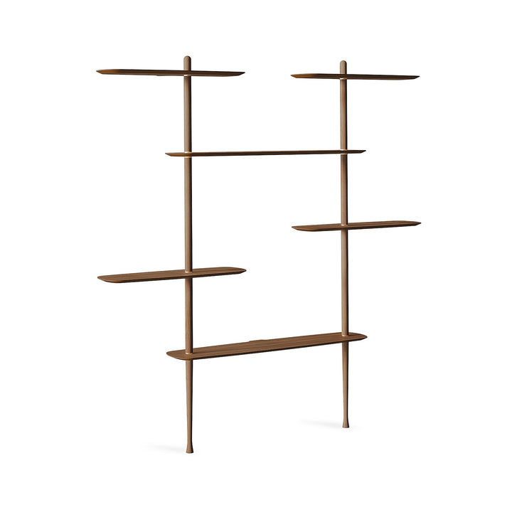 Axis Shelving Bookcases & Standing Shelves Nomon Walnut 2 Vertical Axes