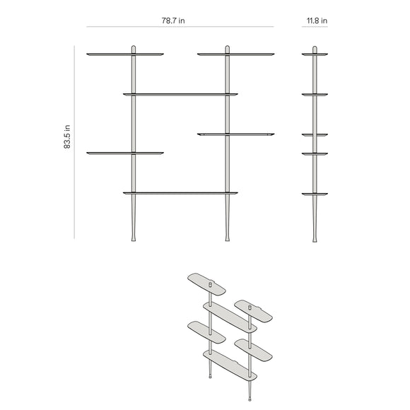 Axis Shelving Bookcases & Standing Shelves Nomon