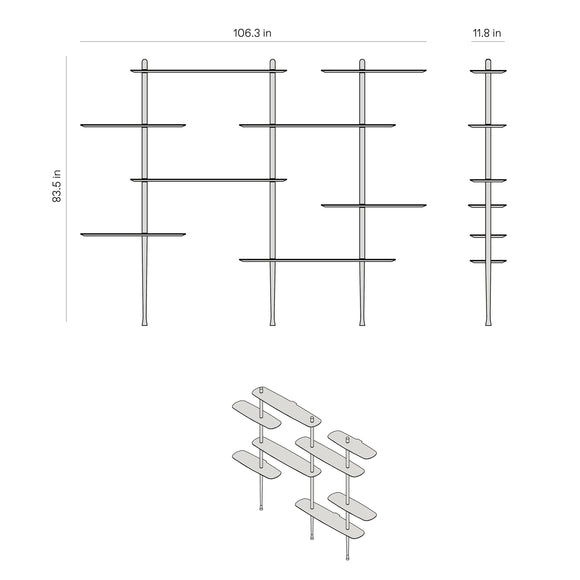 Axis Shelving Bookcases & Standing Shelves Nomon