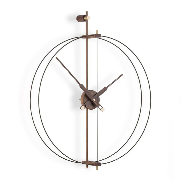 Barcelona Premium Clock Wall Clocks Nomon Black / Walnut Mini: 26 in width