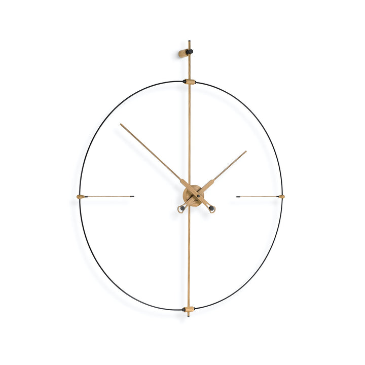 Bilbao Premium Clock Wall Clocks Nomon Black / Oak Large: 41.3 in width