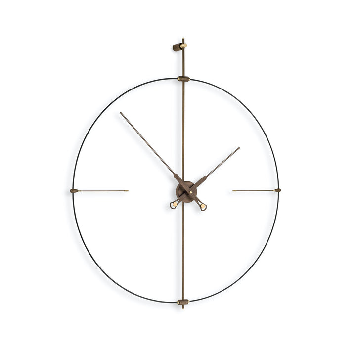 Bilbao Premium Clock Wall Clocks Nomon Black / Walnut Large: 41.3 in width