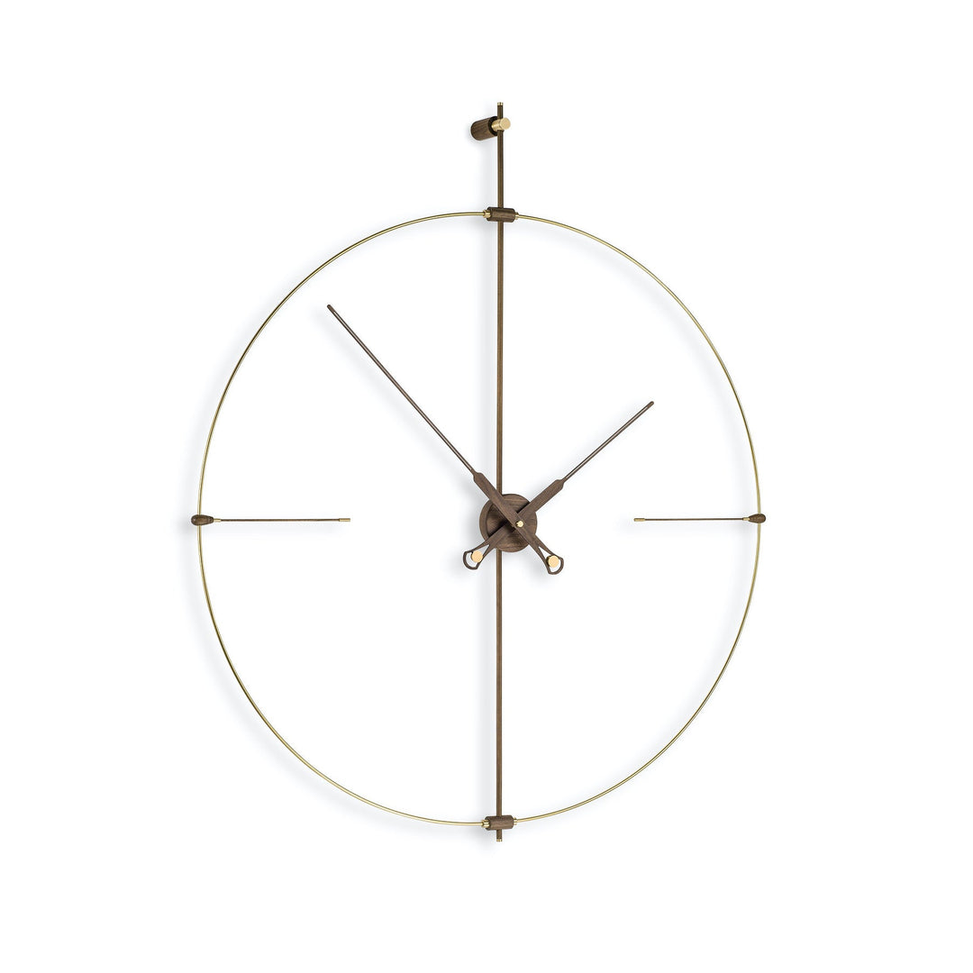 Bilbao Premium Clock Wall Clocks Nomon Brass / Walnut Large: 41.3 in width