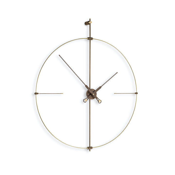 Bilbao Premium Clock Wall Clocks Nomon Brass / Walnut Large: 41.3 in width