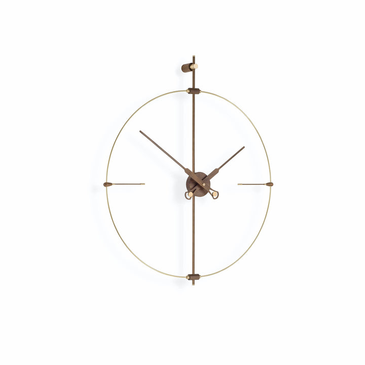 Bilbao Premium Clock Wall Clocks Nomon Brass / Walnut Mini: 30.7 in width