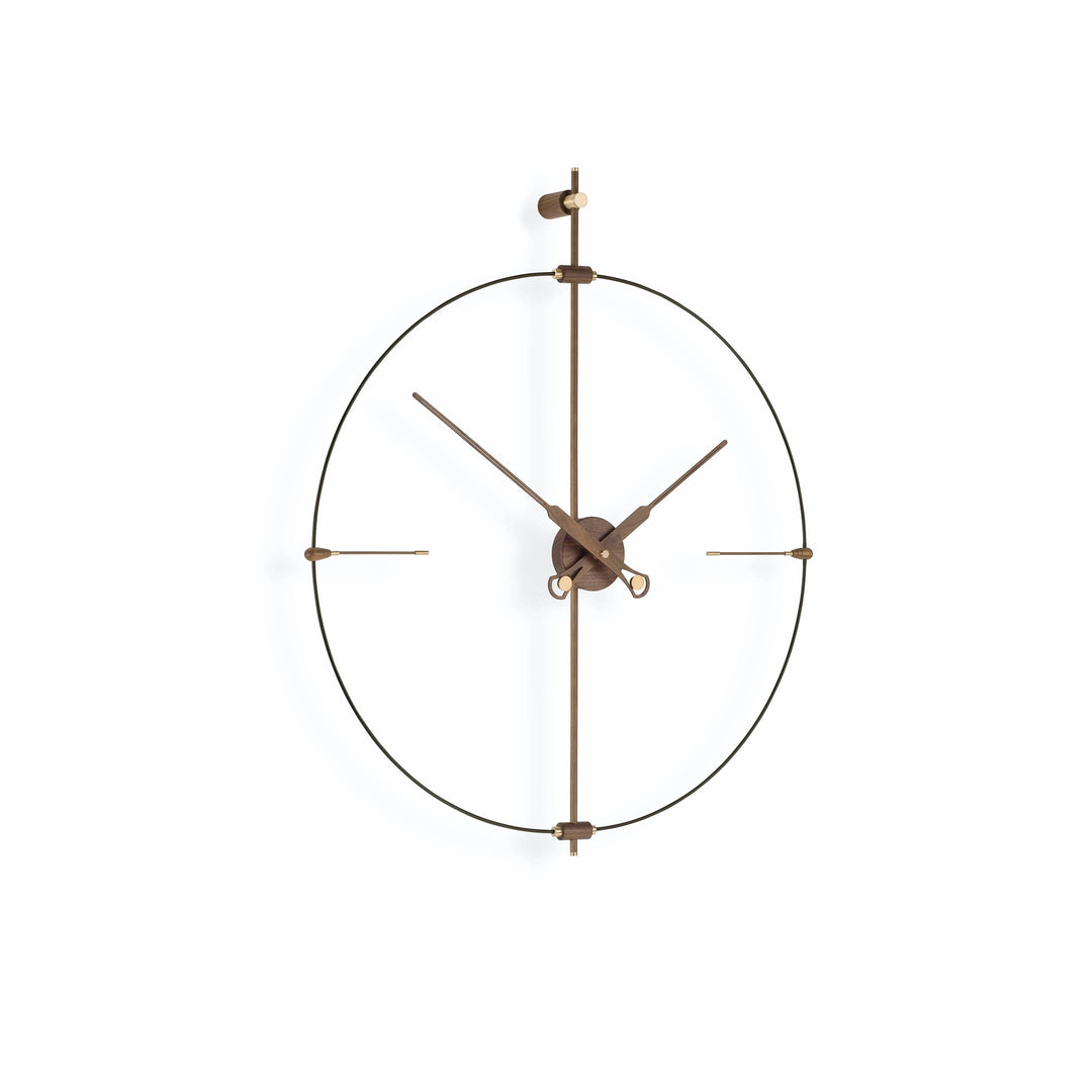 Bilbao Premium Clock Wall Clocks Nomon Black / Walnut Mini: 30.7 in width