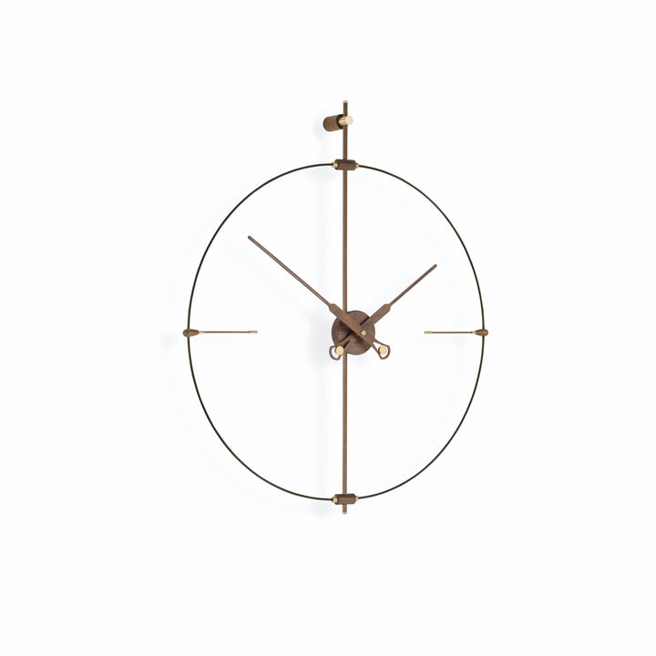 Bilbao Premium Clock Wall Clocks Nomon Black / Walnut Mini: 30.7 in width