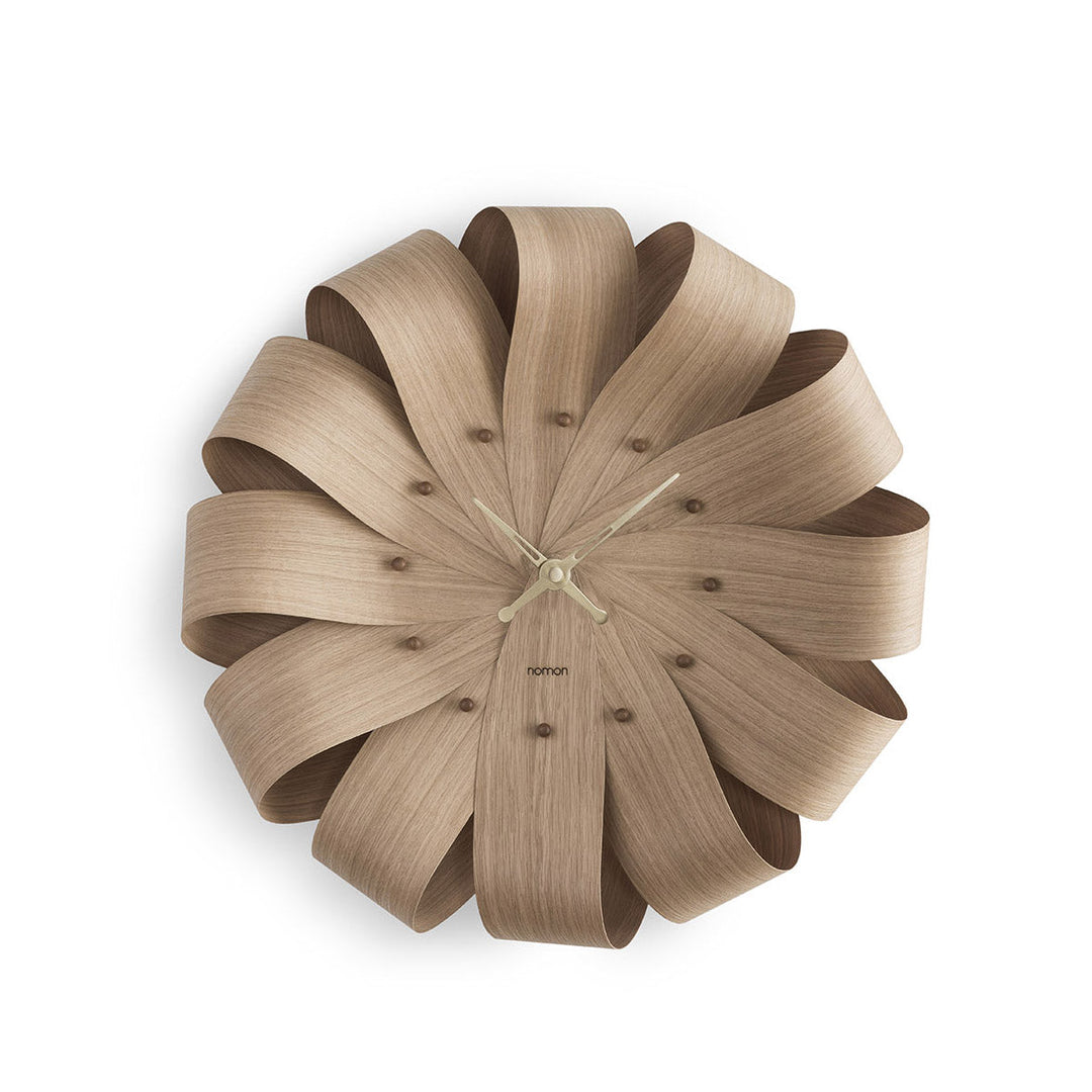 Brisa Wall Clock Wall Clocks Nomon Oak / Brass / Oak Small: 20.5 in width