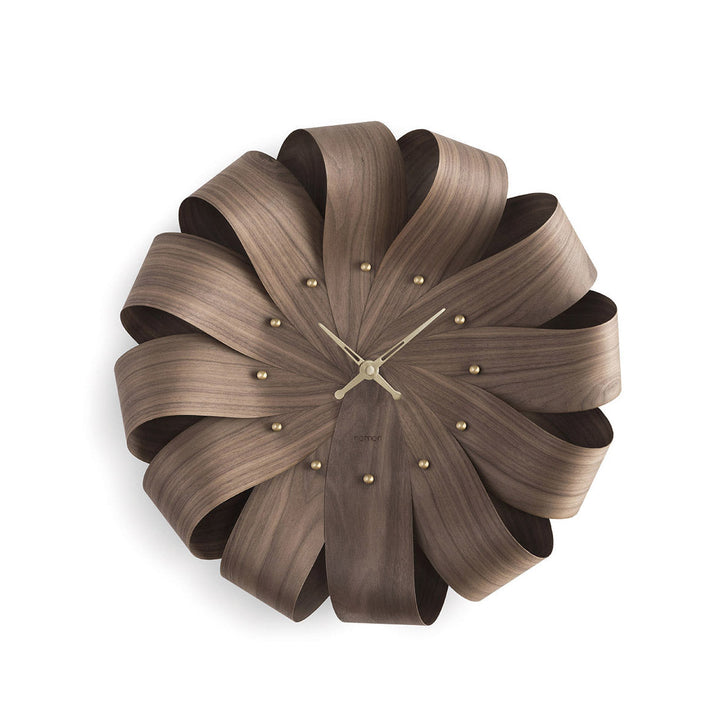 Brisa Wall Clock Wall Clocks Nomon Walnut / Brass / Brass Small: 20.5 in width