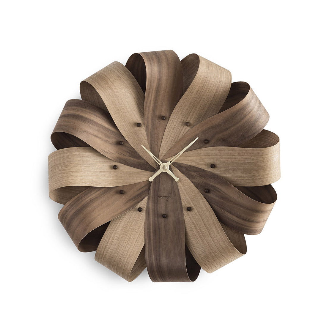 Brisa Wall Clock Wall Clocks Nomon Walnut / Oak / Brass / Walnut Small: 20.5 in width