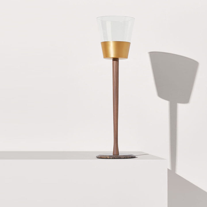 Champagne Bucket Nomon Emperador Marble / Walnut and Brass