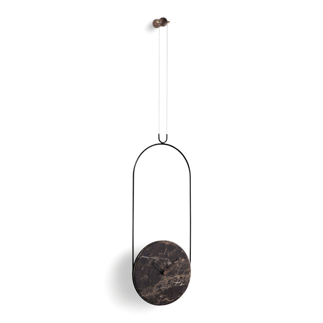 Colgante Wall Clock Wall Clocks Nomon Emperador Marble / Black