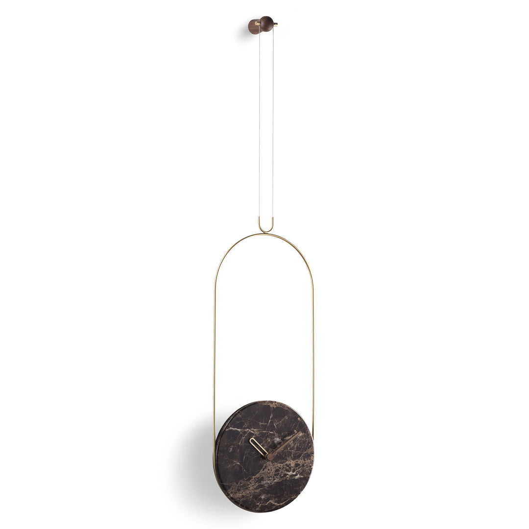 Colgante Wall Clock Wall Clocks Nomon Emperador Marble / Brass