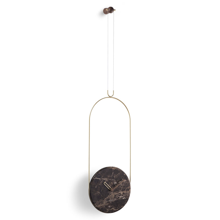 Colgante Wall Clock Wall Clocks Nomon Emperador Marble / Brass