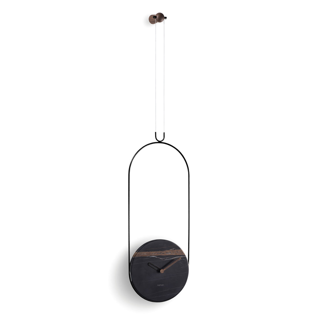 Colgante Wall Clock Wall Clocks Nomon Sahara Noir Marble / Black