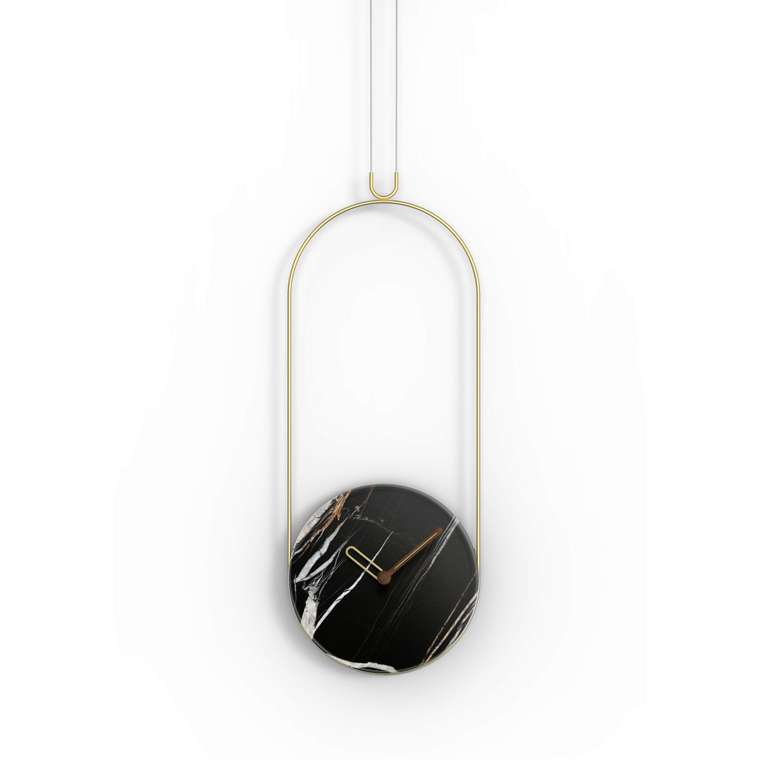 Colgante Wall Clock Wall Clocks Nomon Sahara Noir Marble / Brass