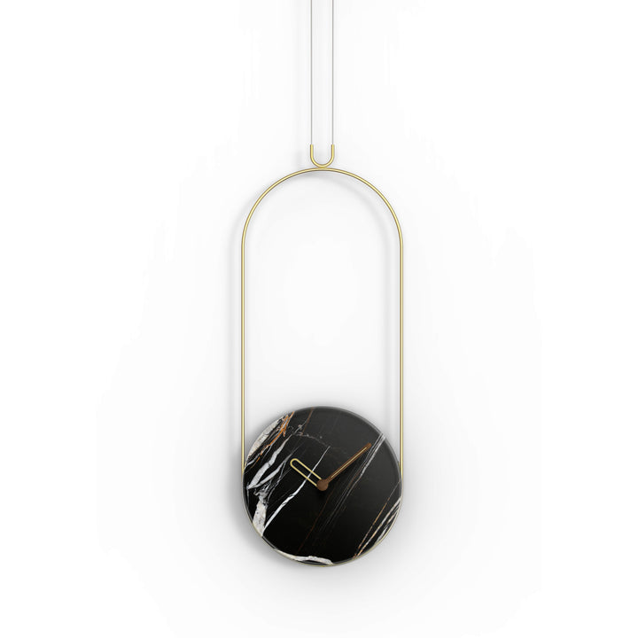 Colgante Wall Clock Wall Clocks Nomon Sahara Noir Marble / Brass