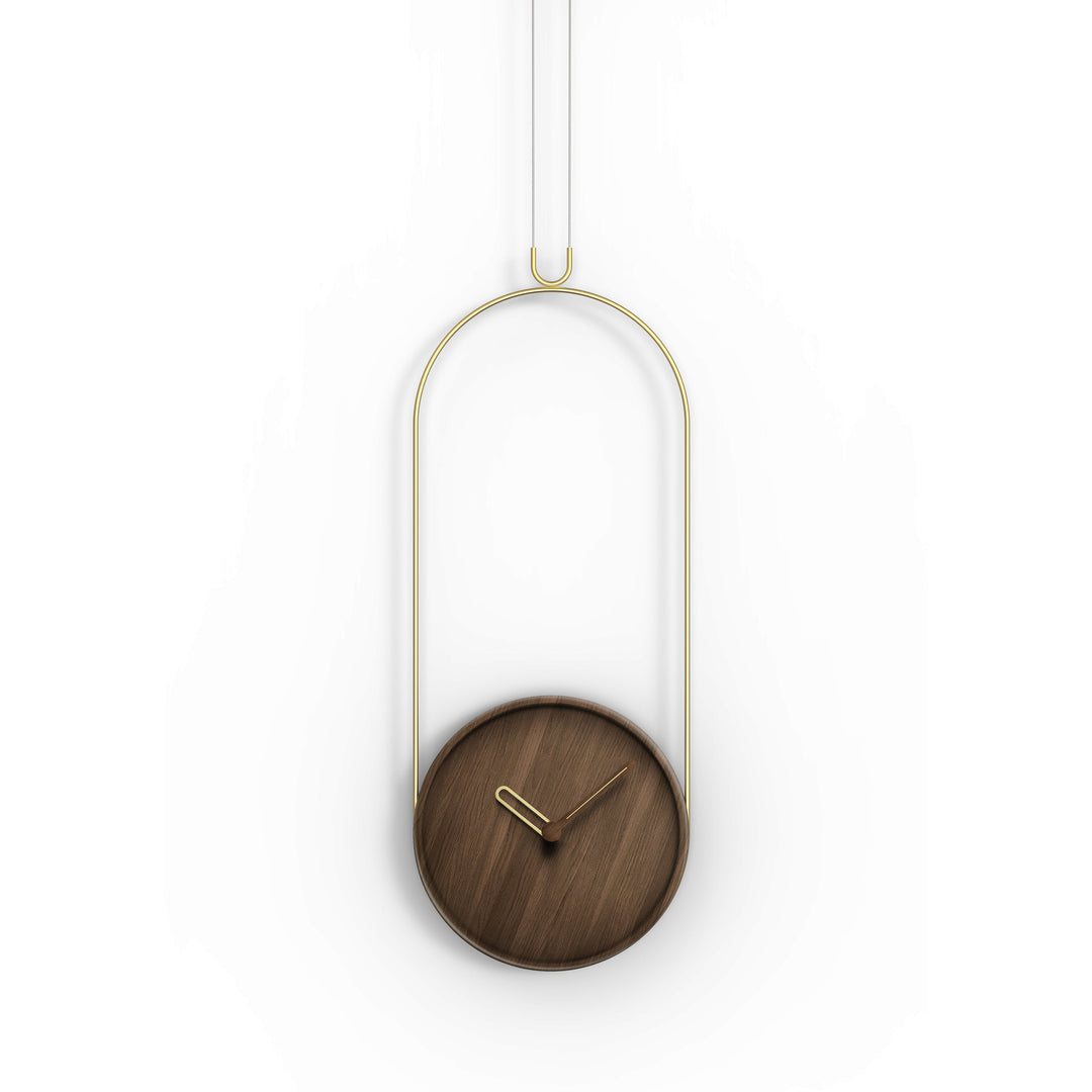 Colgante Wall Clock Wall Clocks Nomon Walnut / Brass