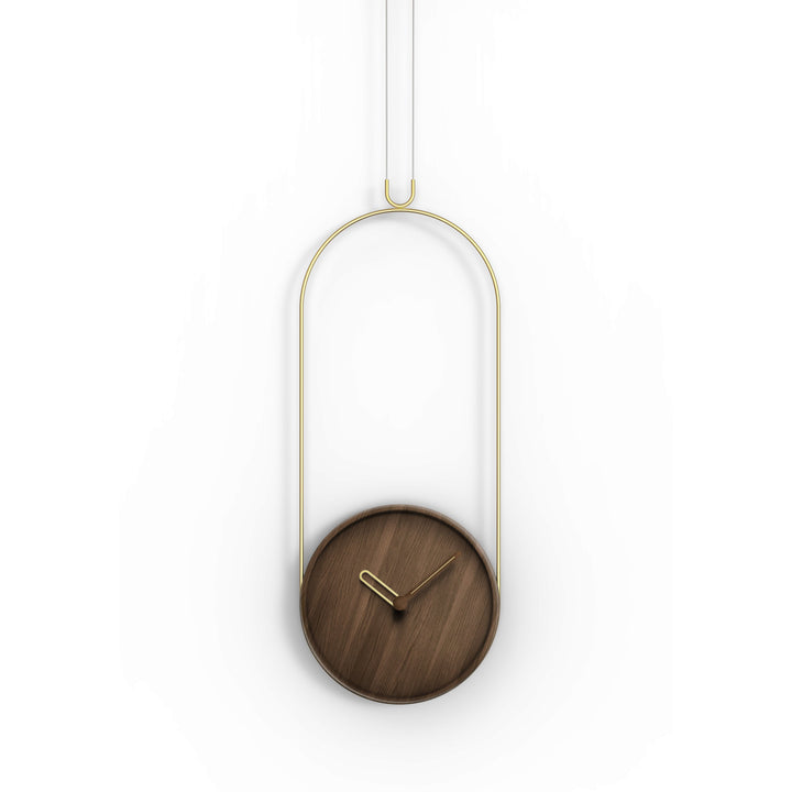 Colgante Wall Clock Wall Clocks Nomon Walnut / Brass