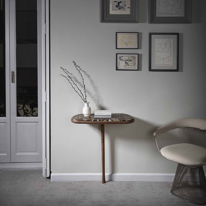 Console Table Tables Nomon Walnut with Emperador Marble Top