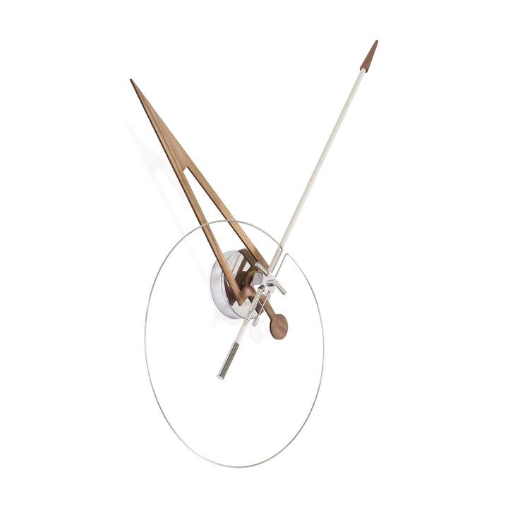 Cris Wall Clock Wall Clocks Nomon Chrome / White / Walnut
