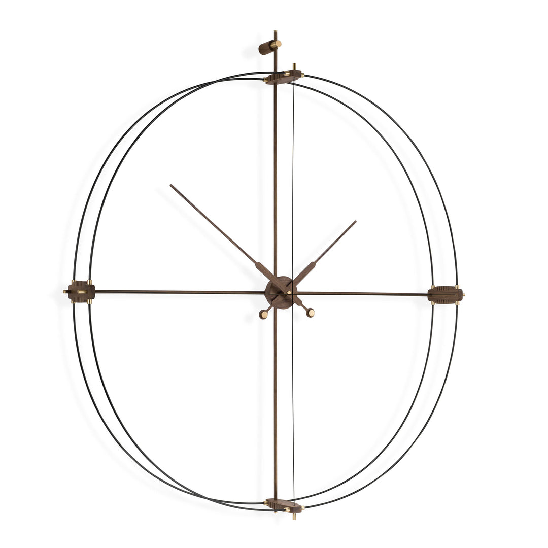Delmori Premium Clock Wall Clocks Nomon Black / Walnut