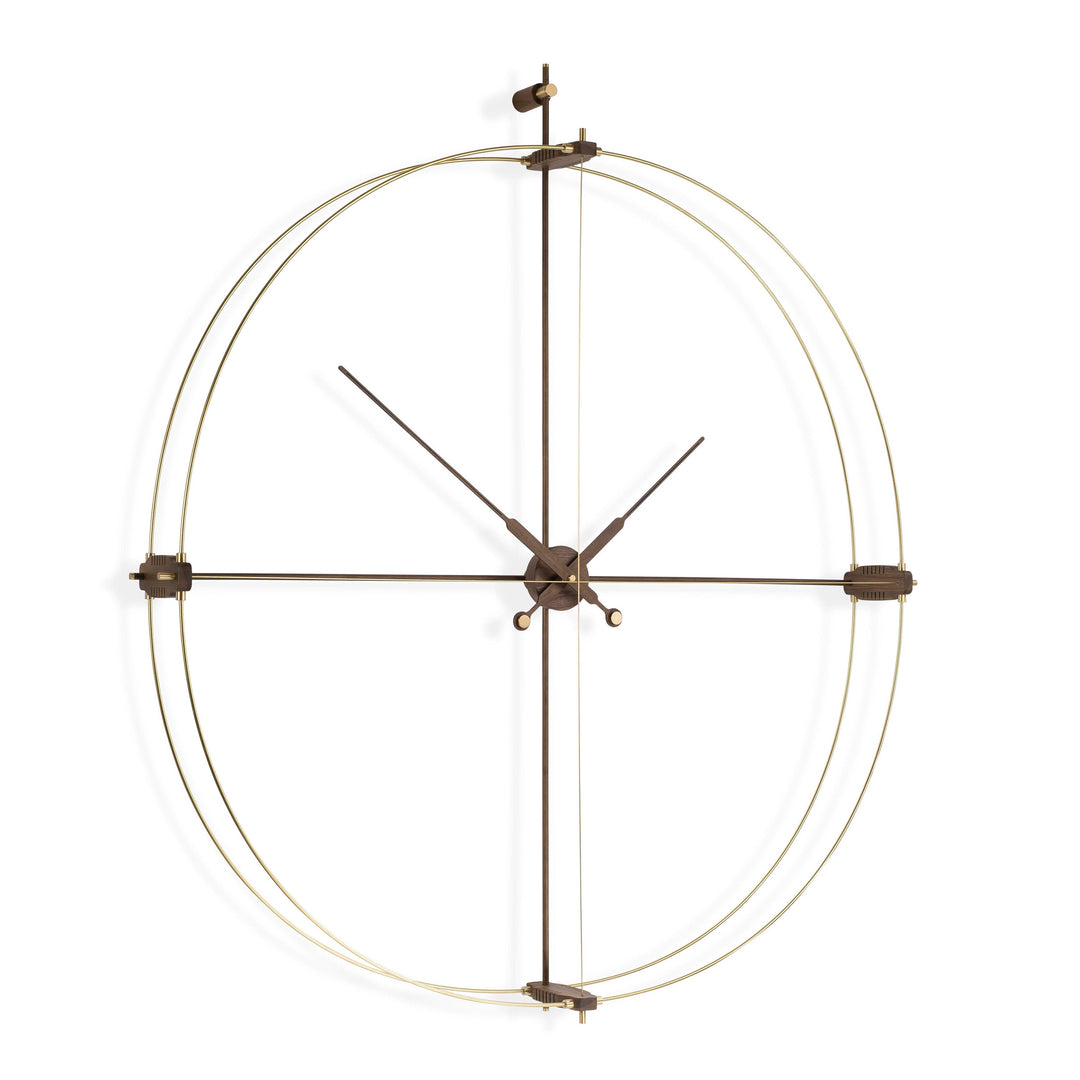 Delmori Premium Clock Wall Clocks Nomon Brass / Walnut