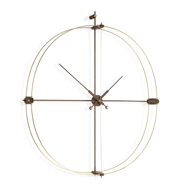 Delmori Premium Clock Wall Clocks Nomon Brass / Walnut