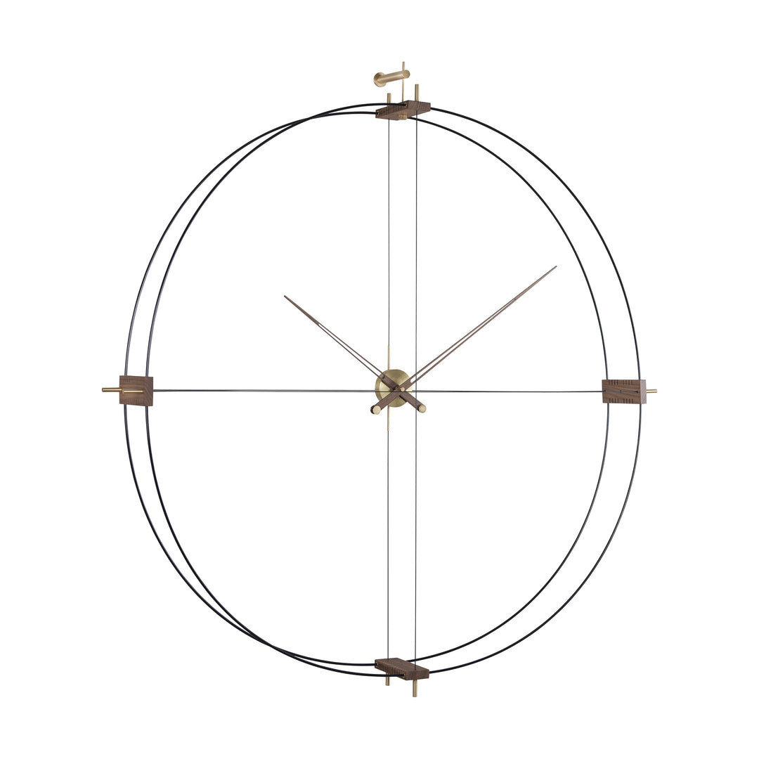 Delmori Wall Clock Wall Clocks Nomon Black / Brass / Walnut