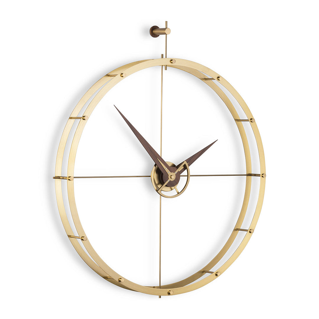 Doble O Wall Clock Wall Clocks Nomon Brass / Walnut
