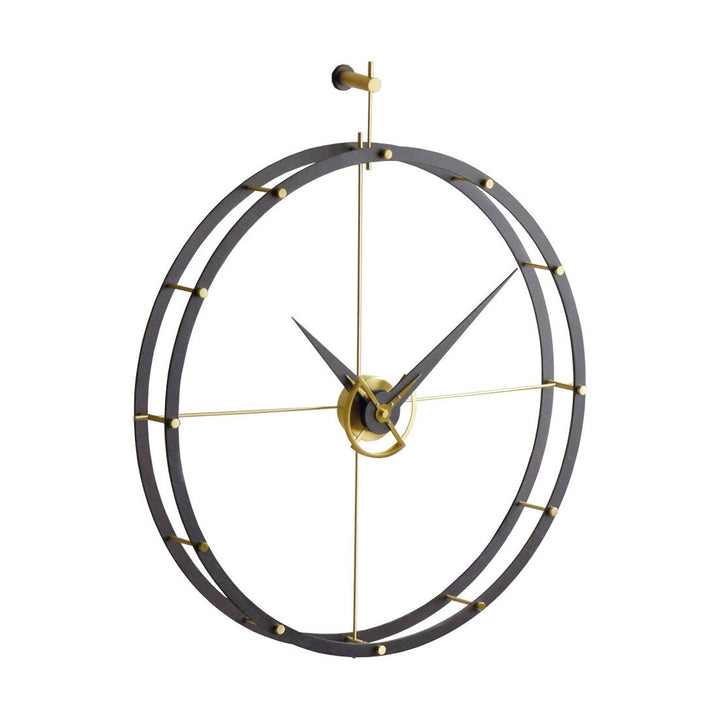 Doble O Wall Clock Wall Clocks Nomon Dark Brown / Brass