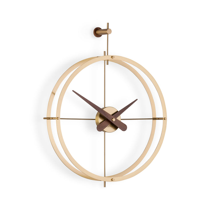 Dos Puntos Wall Clock Wall Clocks Nomon Brass / Walnut