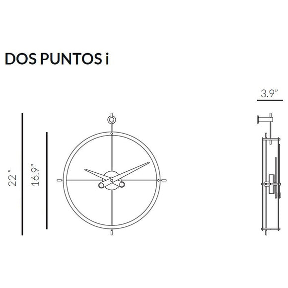Dos Puntos Wall Clock Wall Clocks Nomon